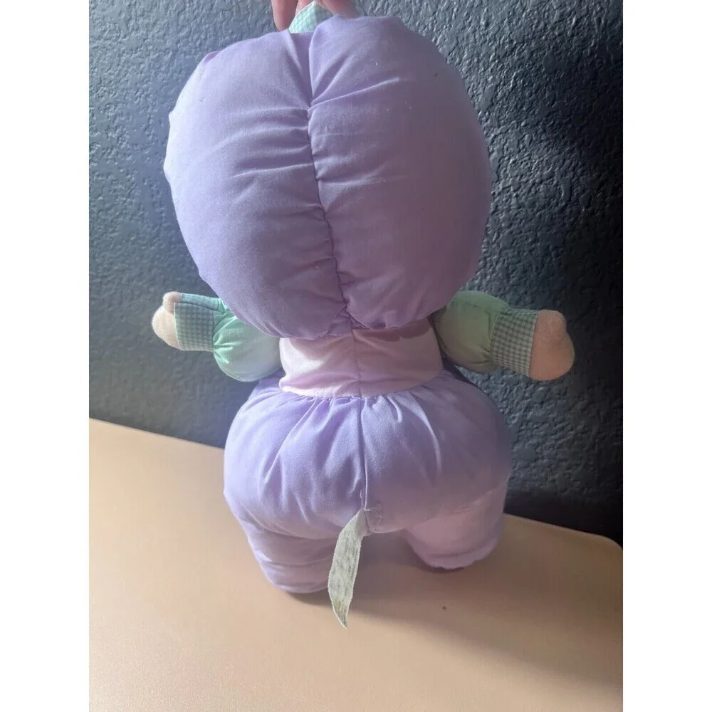Vintage Small Baby Doll Plush Toy Soft Body Stuffed Toys Purple Children Toy